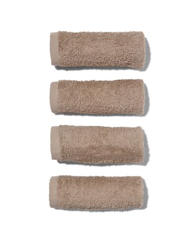 4 serviettes pour le visage 30x30 taupe - qualit&eacute; &eacute;paisse taupe d&eacute;barbouillettes 30 x 30 - 5200236 - HEMA