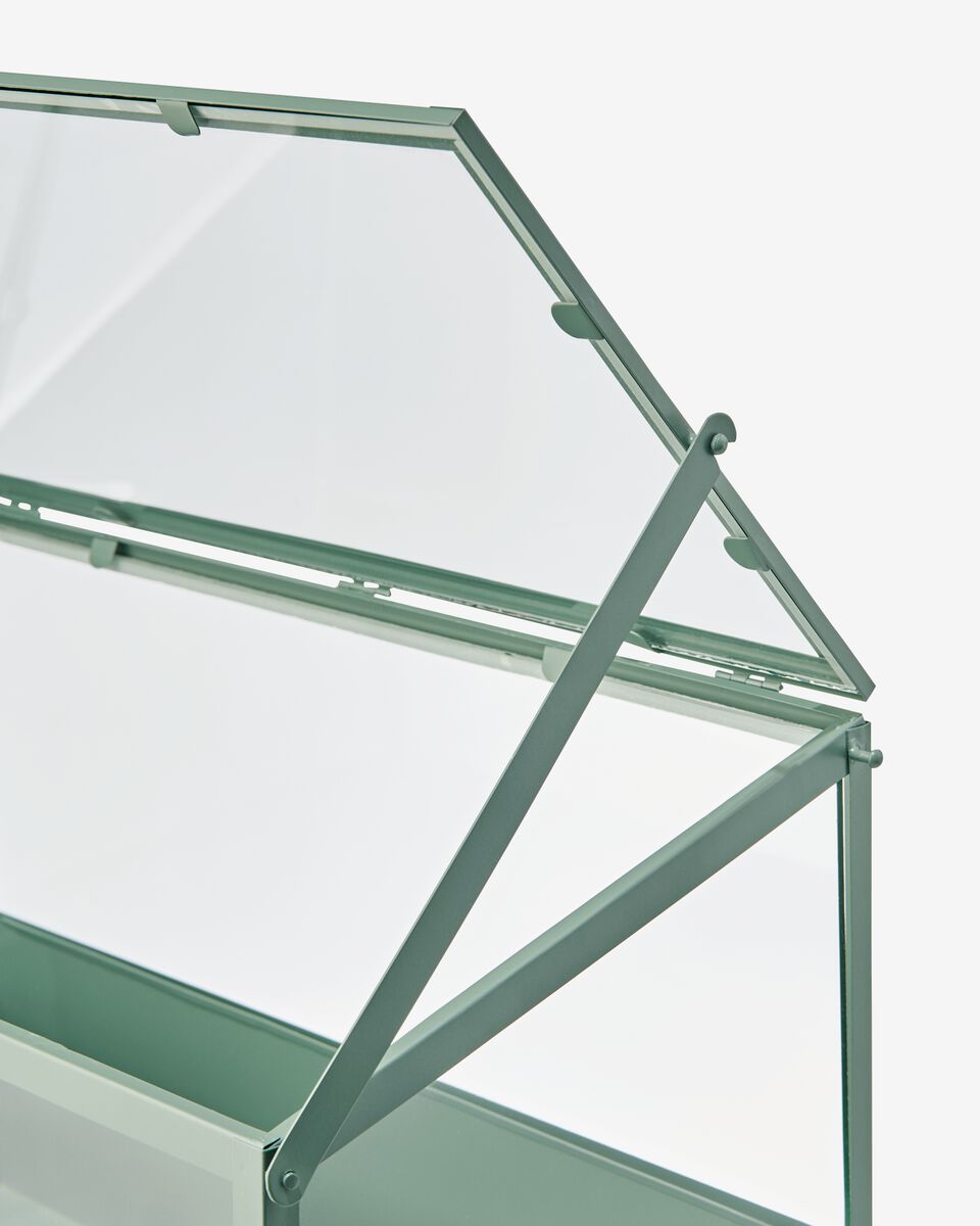 Gewächshaus, 45 x 27 x 23 cm, grün, Metall/Glas - 41810350 - HEMA
