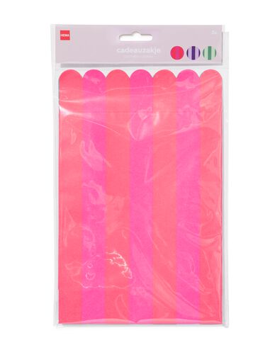 sacs cadeaux 17x26cm ray&eacute;s - lot de 3 - 14700553 - HEMA