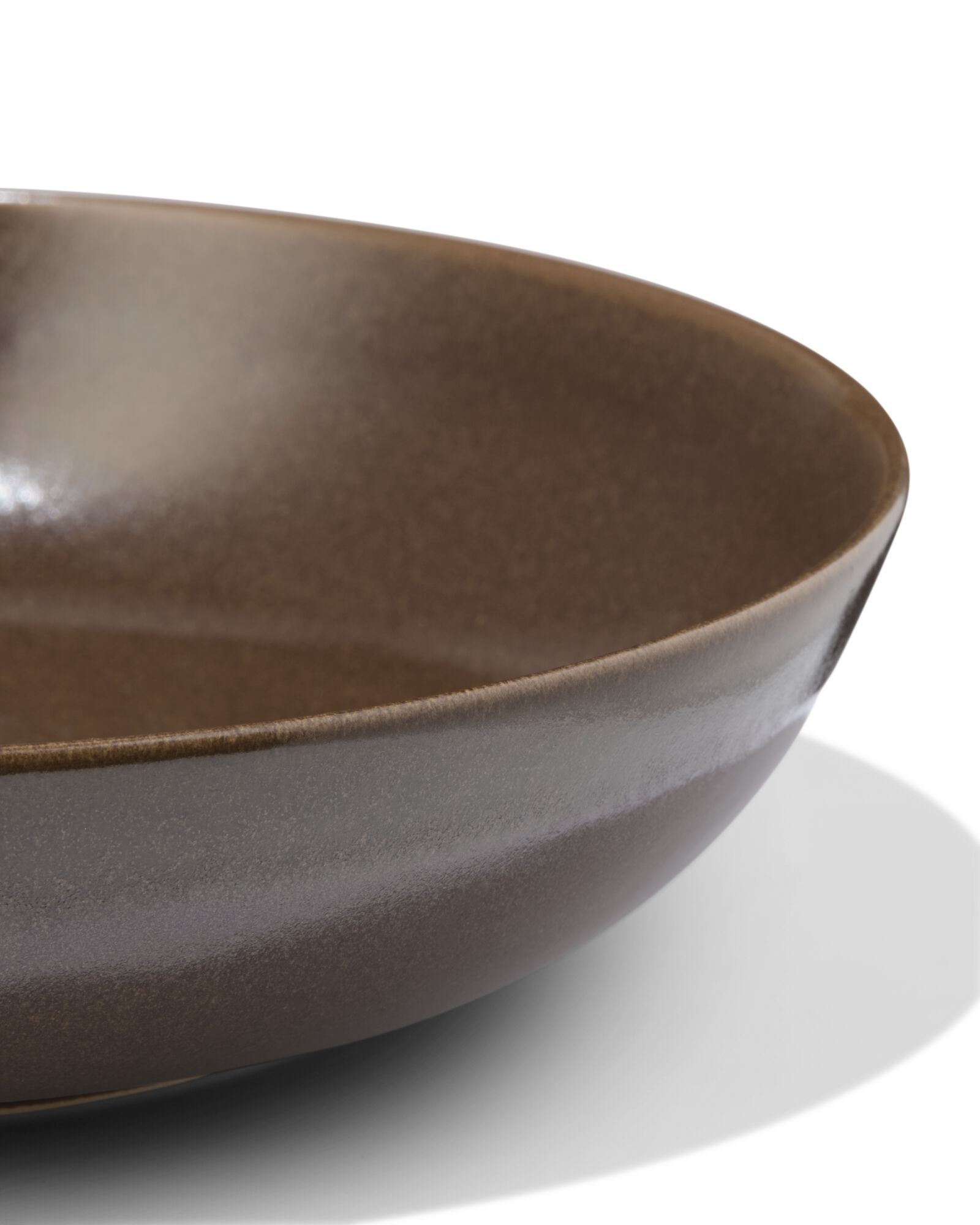 assiette plate &Oslash;22cm Puur fa&iuml;ence marron fonc&eacute; - 9650401 - HEMA