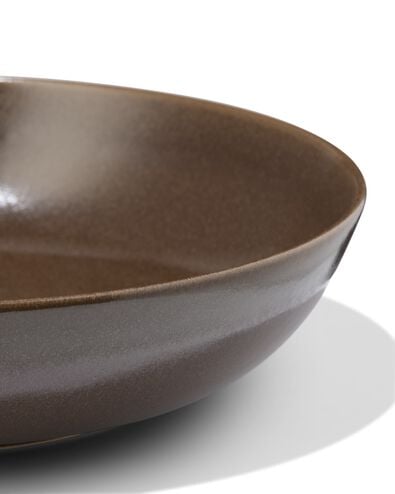 assiette plate &Oslash;22cm Puur fa&iuml;ence marron fonc&eacute; - 9650401 - HEMA