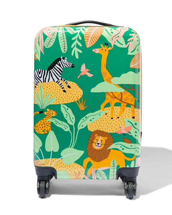 valise avec animaux 55x34x21 vert - 18640027 - HEMA