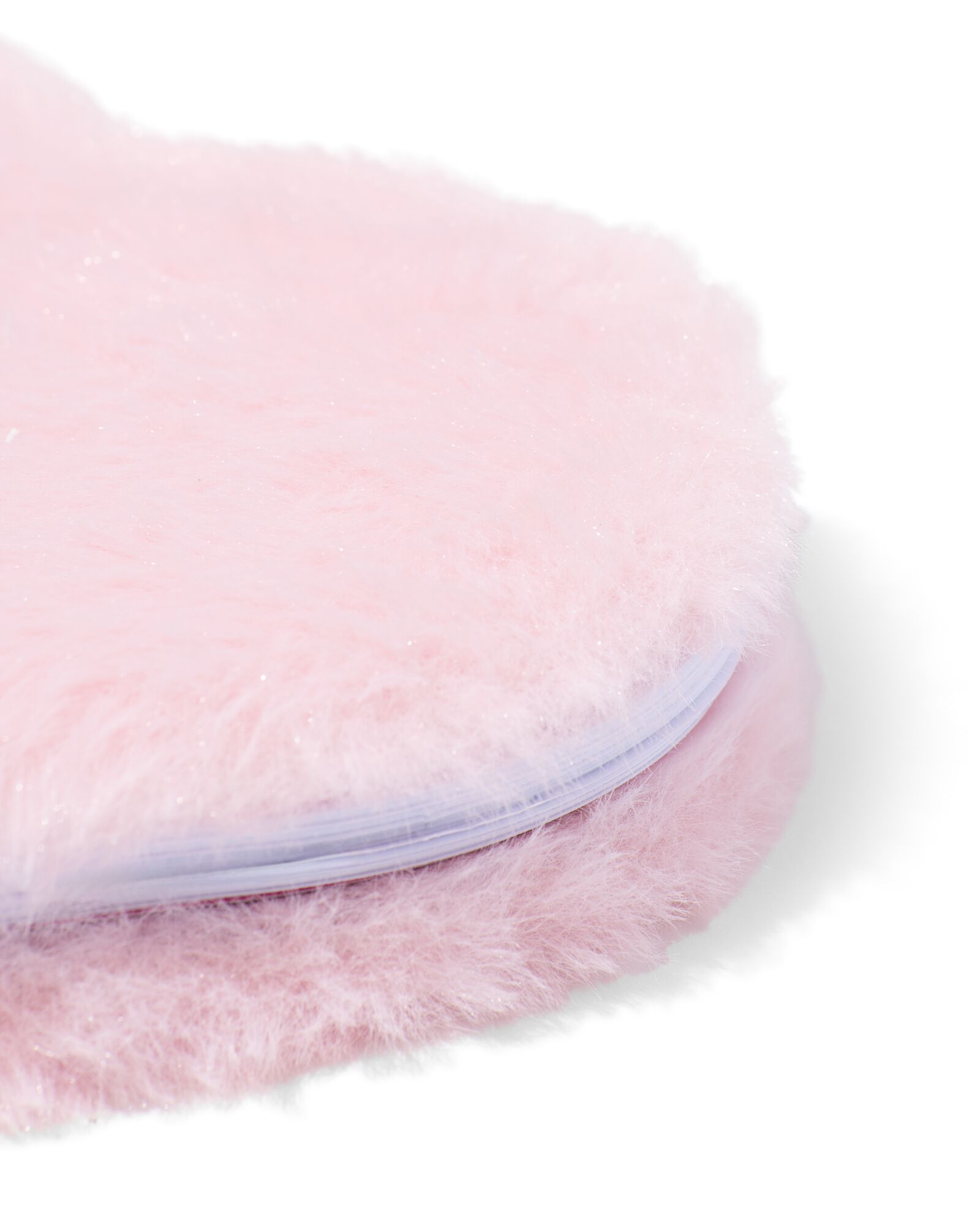 carnet 18,5x17cm en forme de c&oelig;ur duveteux rose - 14100228 - HEMA