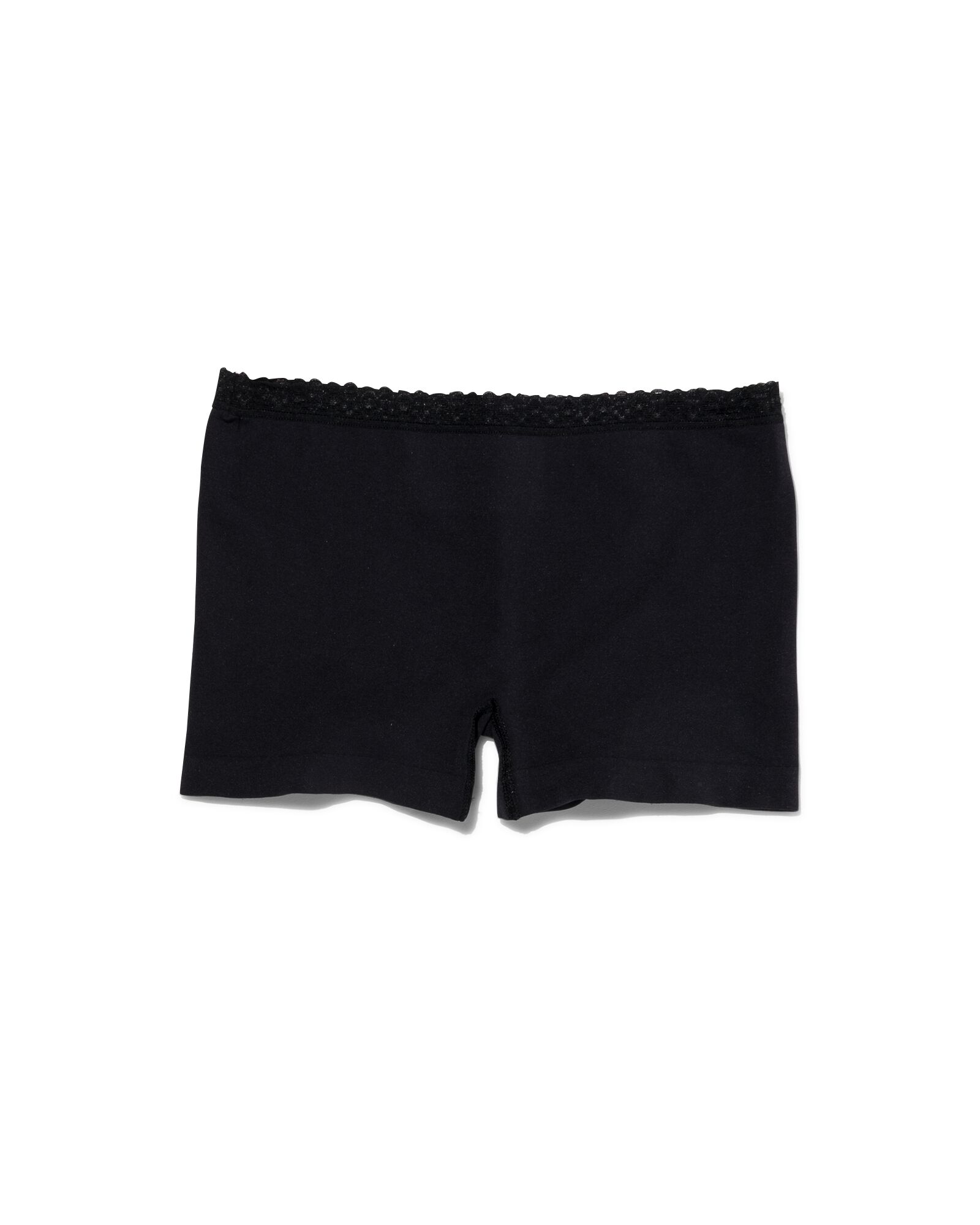 damesboxer naadloos micro met kant zwart zwart - 1000002002 - HEMA