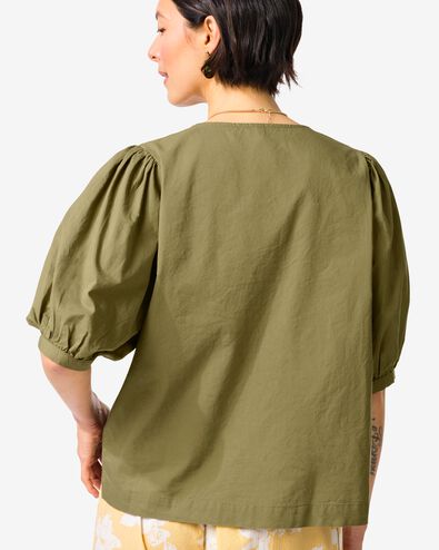 damesblouse Sophie olijf olijf - 36203620OLIVE - HEMA