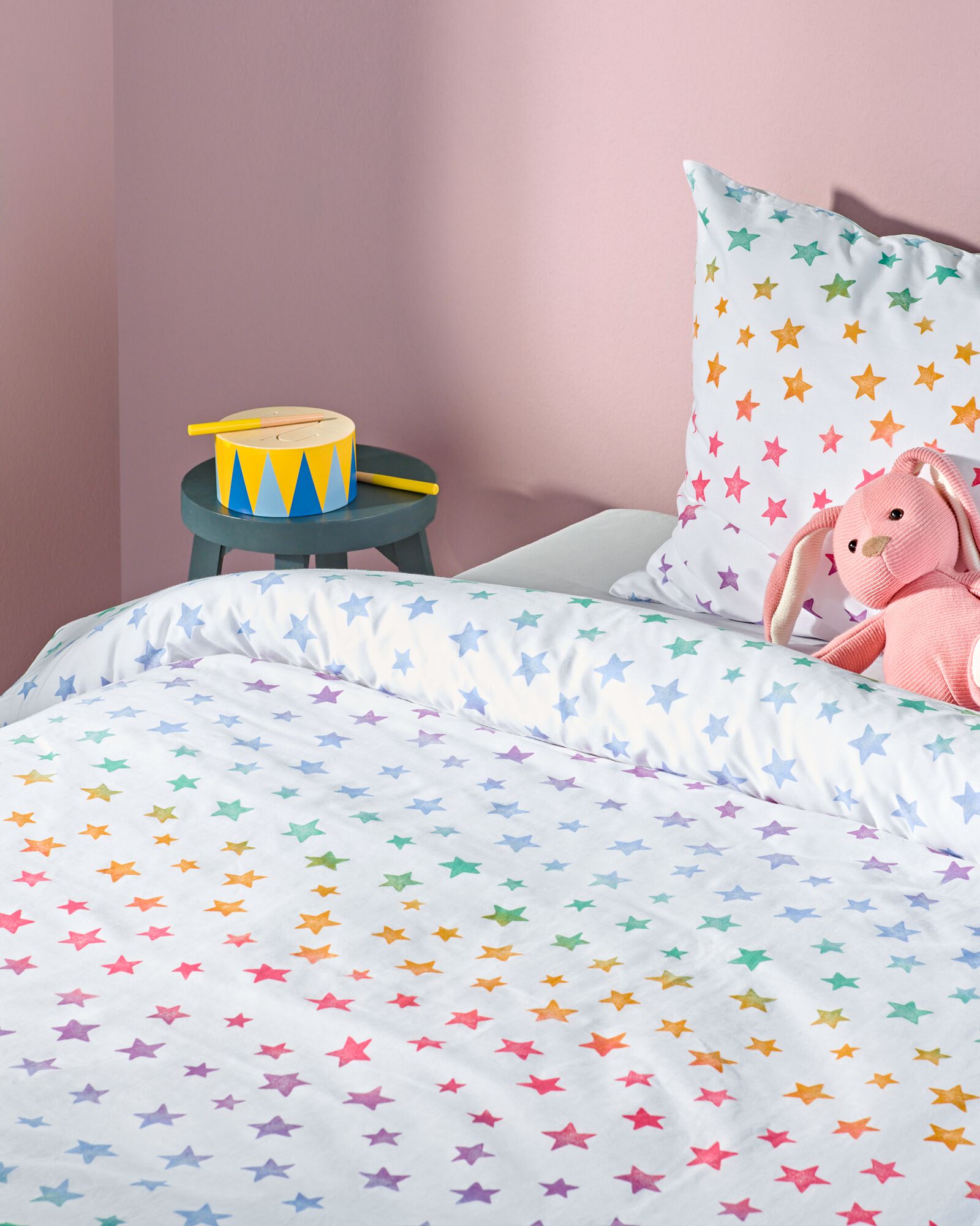 housse de couette coton doux enfant 140x200 &eacute;toiles - 5730205 - HEMA