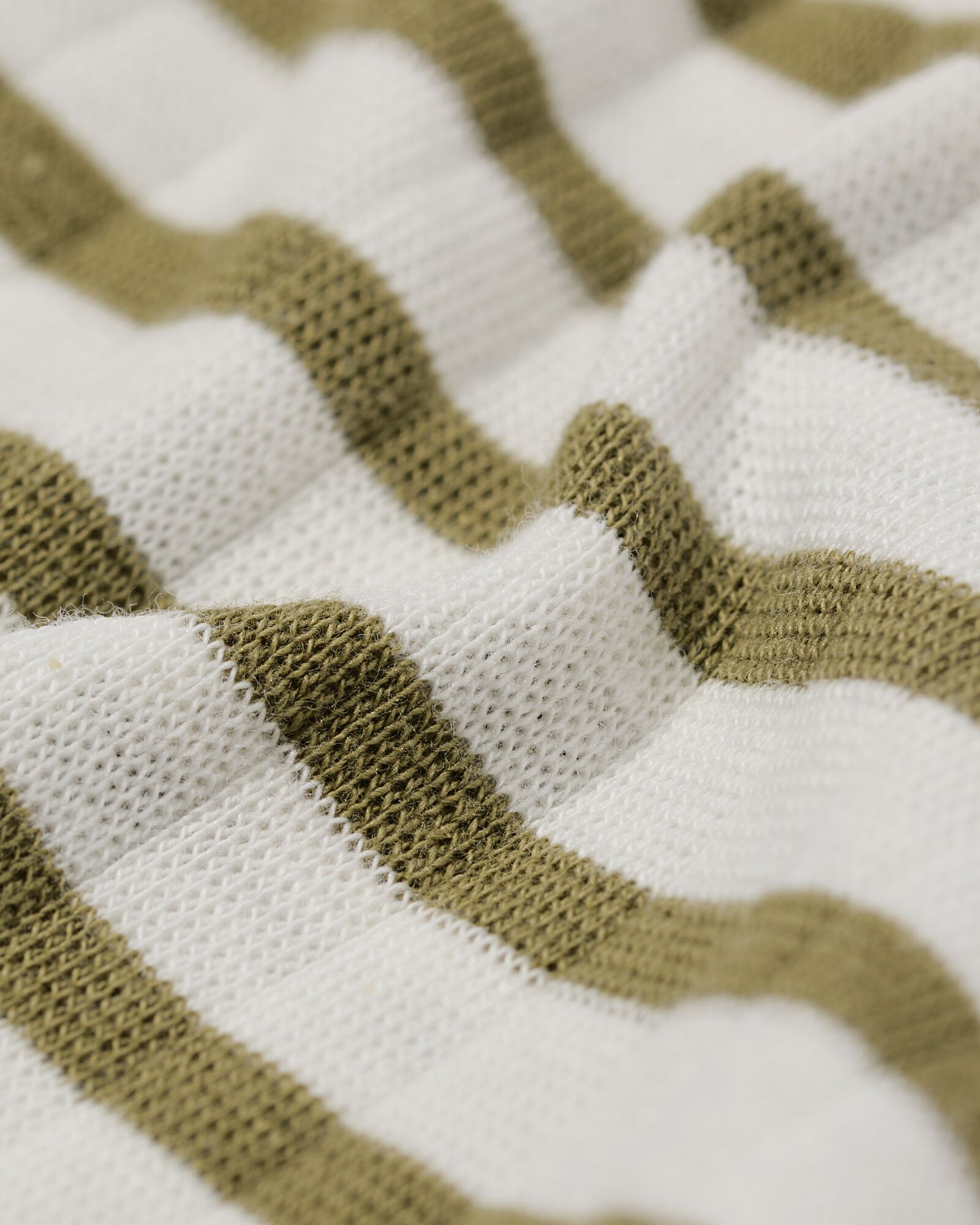 dames T-shirt Noel jersey strepen katoen olijf olijf - 36209250OLIVE - HEMA