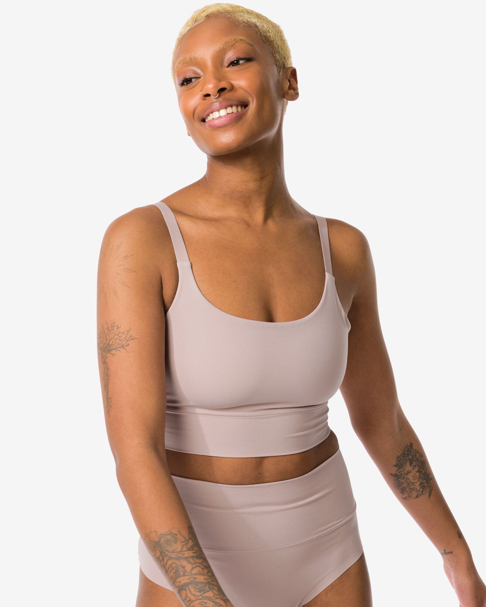 haut non pr&eacute;form&eacute; sans armatures ultimate comfort beige - 21860610BEIGE - HEMA