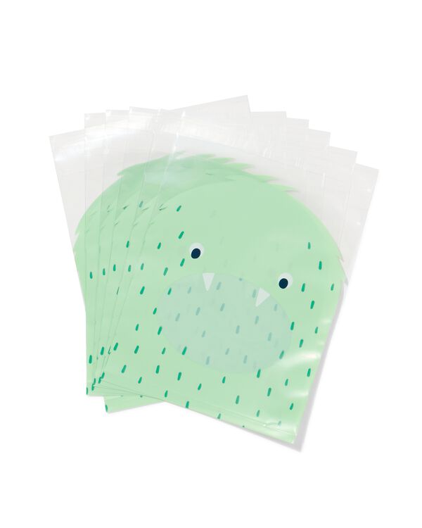 uitdeelzakjes 26x16.5cm plastic monster - 8 stuks - 14250355 - HEMA