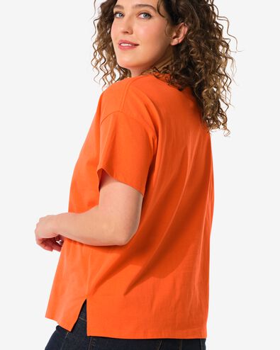 Damen-T-Shirt orange XL - 36258554 - HEMA