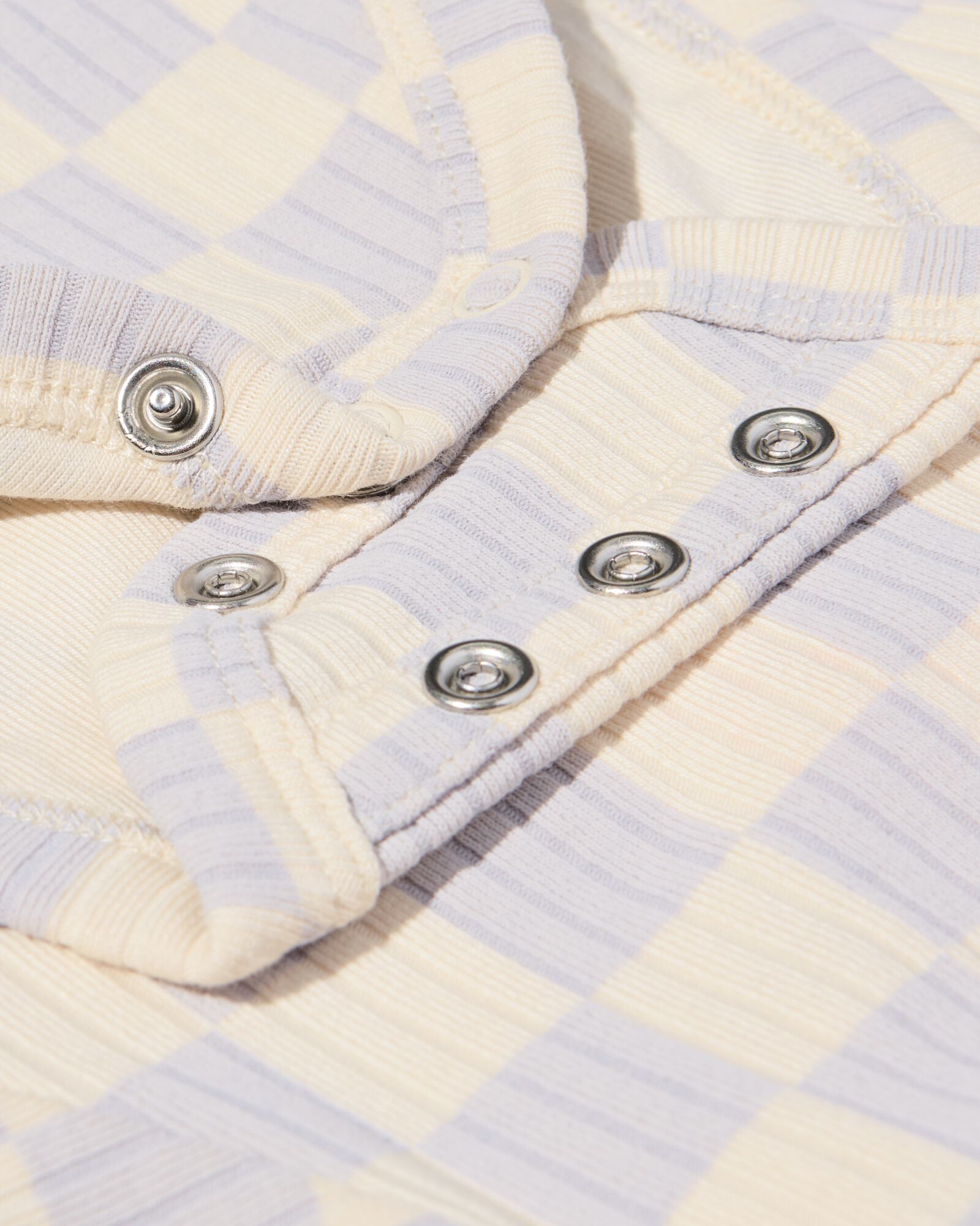 newborn meegroei overslagromper rib blokken  gris clair - 33438120LIGHTGREY - HEMA