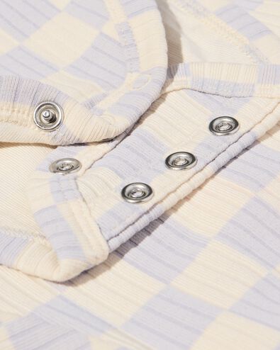 newborn meegroei overslagromper rib blokken  gris clair - 33438120LIGHTGREY - HEMA