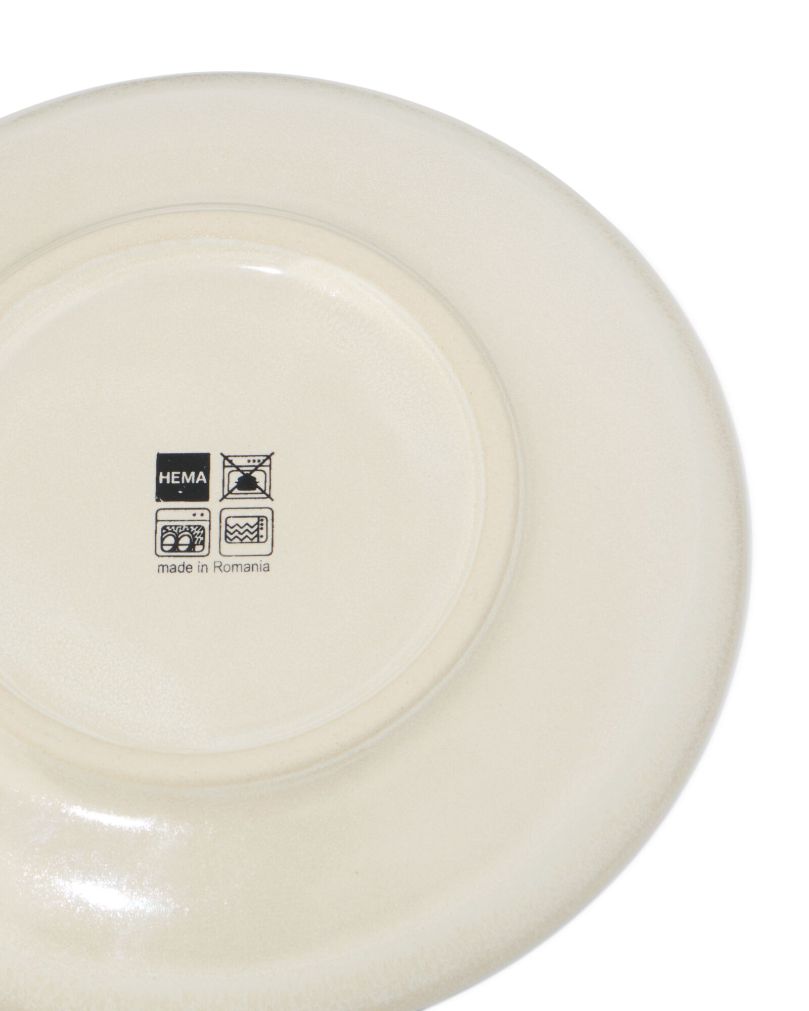 Kuchenteller &Oslash; 16 cm, Puur, Steingut, wollwei&szlig; - 9650141 - HEMA