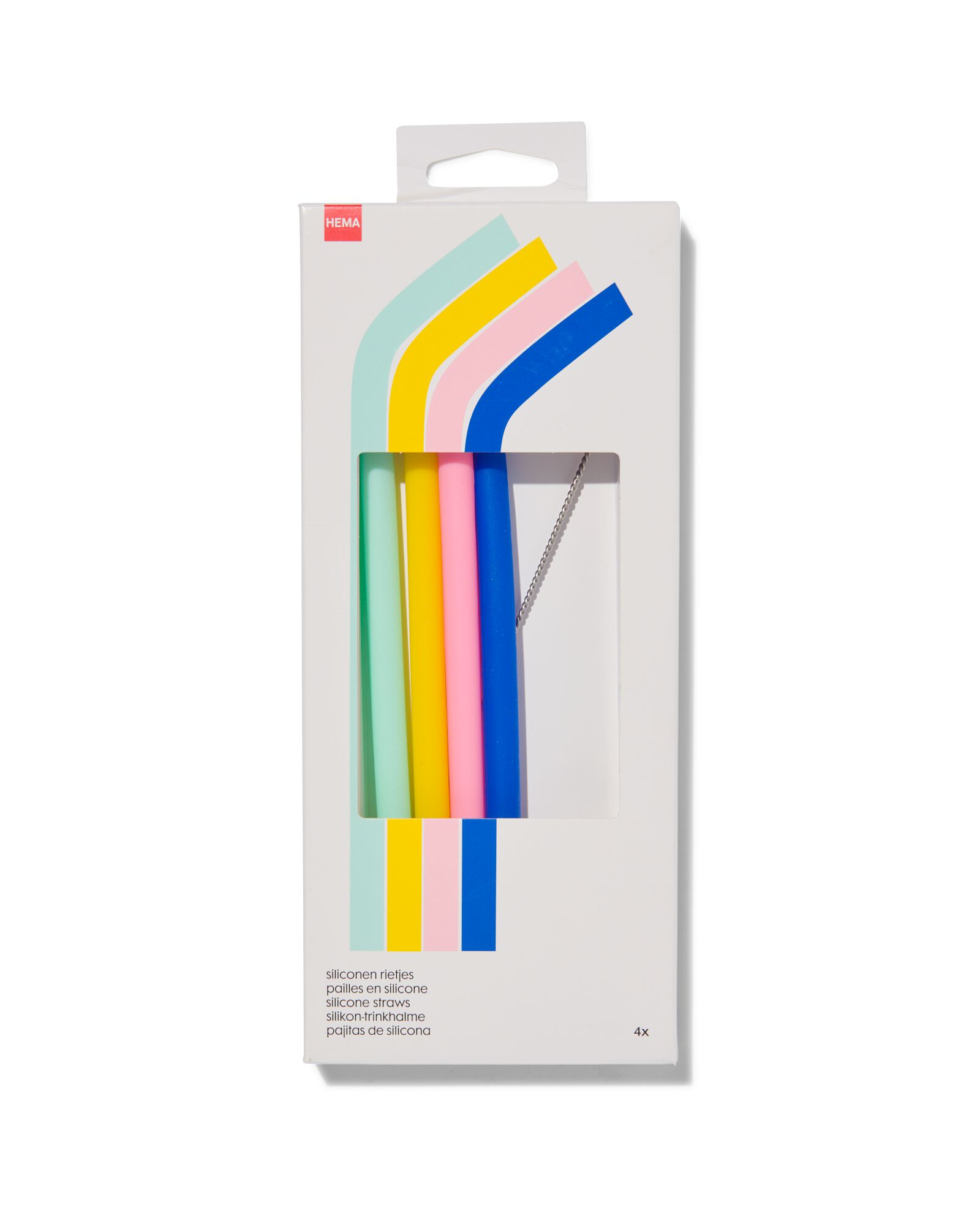 4 pailles en silicone - 14200388 - HEMA