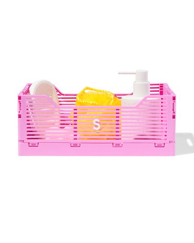 caisse pliable &agrave; lettres recycl&eacute;e S rose rose S  20 x 30 x 11,5 - 39810404 - HEMA