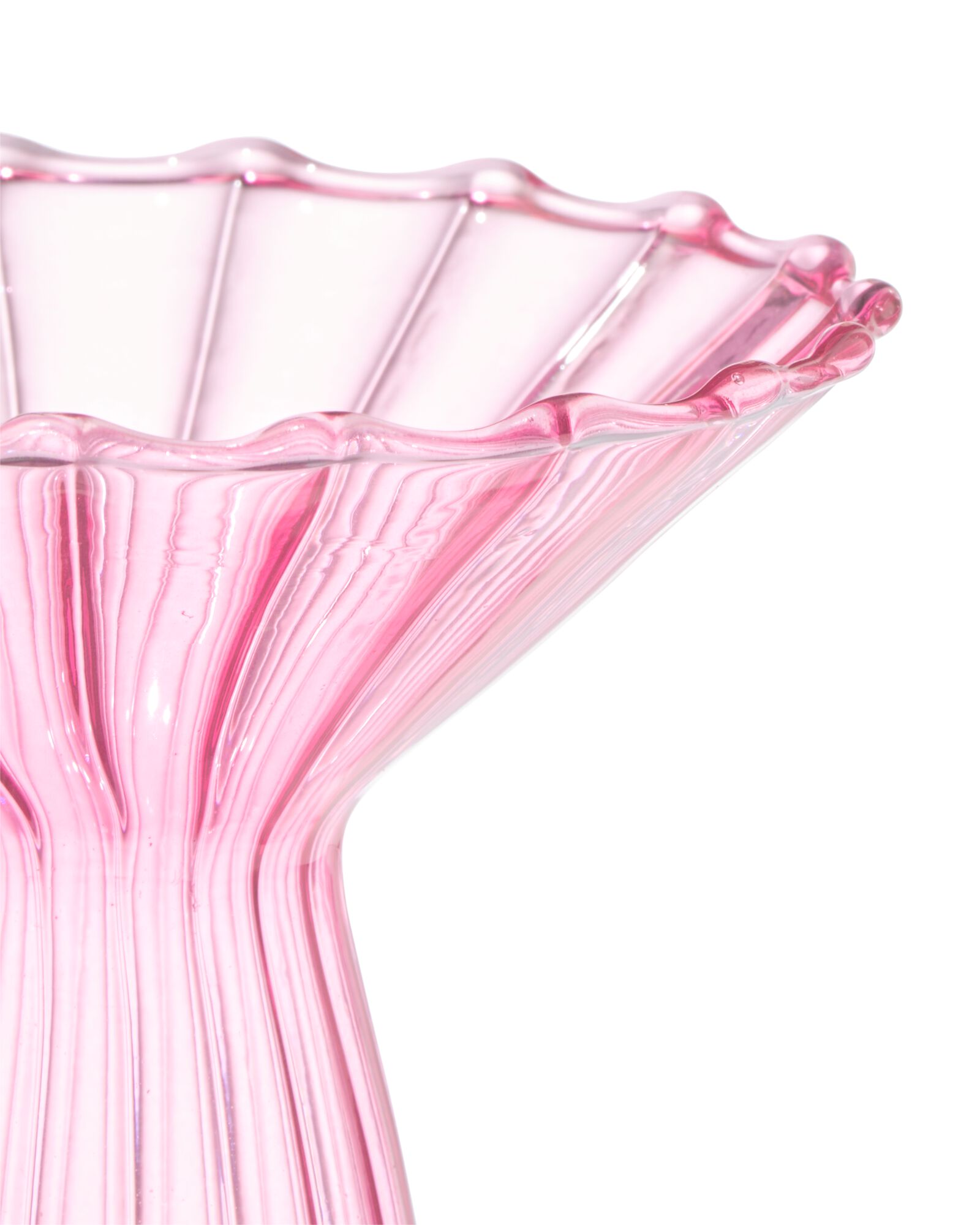 Vase f&uuml;r Duftst&auml;bchen, ⌀ 10 &times; 12 cm, Glas mit Kragen, rosa - 13507592 - HEMA