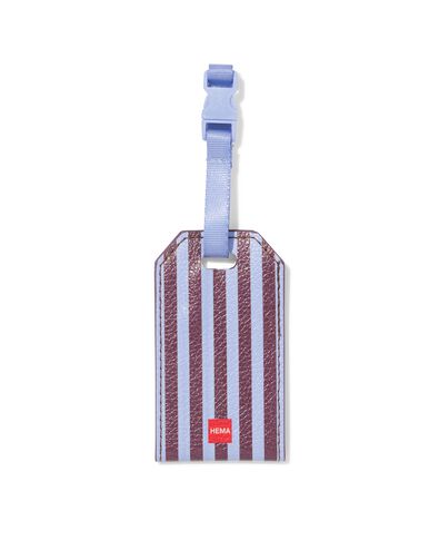 &eacute;tiquette de bagage 5,4x9,6cm rayures - 18670043 - HEMA