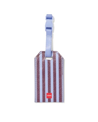 &eacute;tiquette de bagage 5,4x9,6cm rayures - 18670043 - HEMA