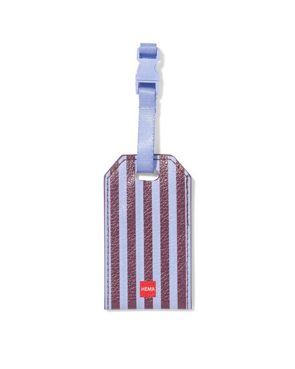 &eacute;tiquette de bagage 5,4x9,6cm rayures - 18670043 - HEMA