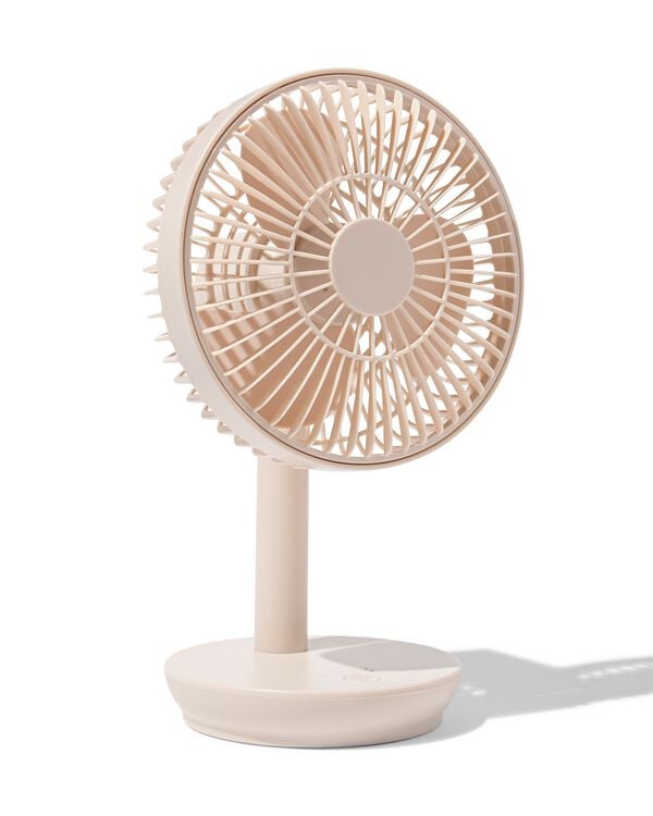 draadloze tafelventilator ⌀17x27cm beige - 80200048 - HEMA