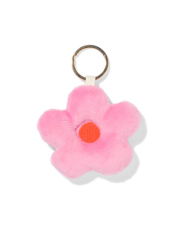 porte-cl&eacute;s 7,5 cm fleur rose orange - 61100273 - HEMA