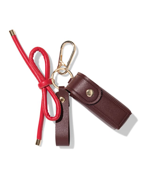 Hsthe Sea Mini Porte-clés Organisateur - Blanc/Marron - Pour Écouteurs, Rouge à Lèvres & Petits Objets - Élégant Et Polyvalent