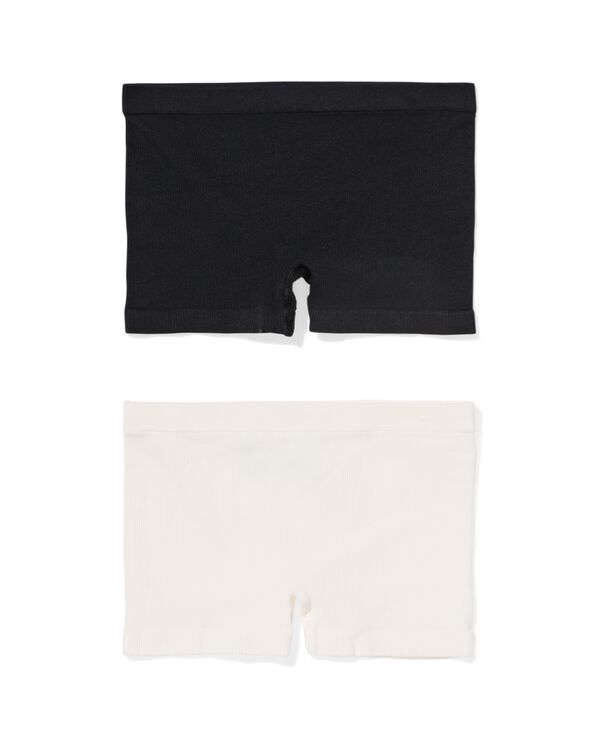 Kinder-Boxershorts nahtlos gerippt &ndash; 2 St&uuml;ck schwarz/wei&szlig; schwarz/wei&szlig; - 19301640BLACKWHITE - HEMA