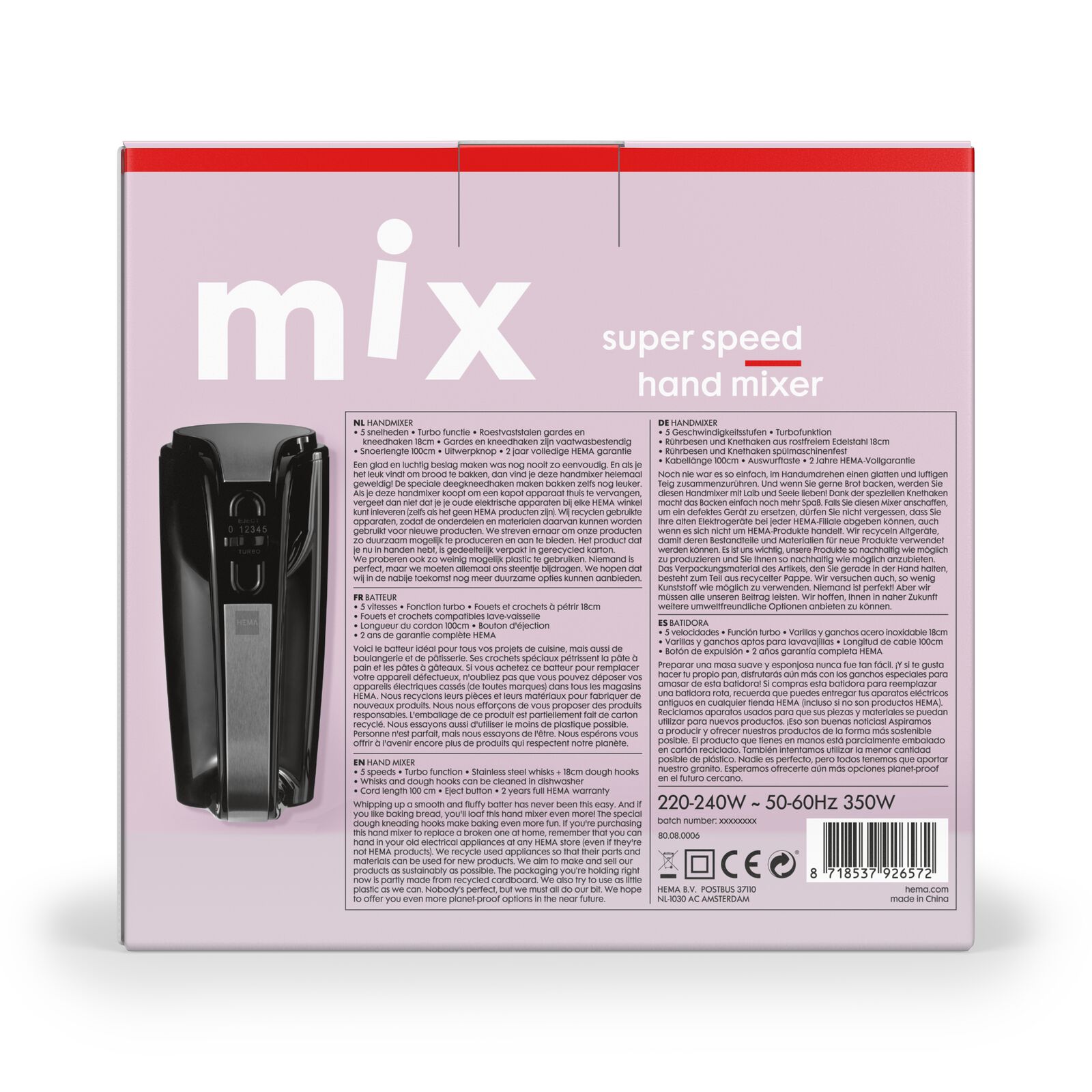 handmixer - 80080006 - HEMA