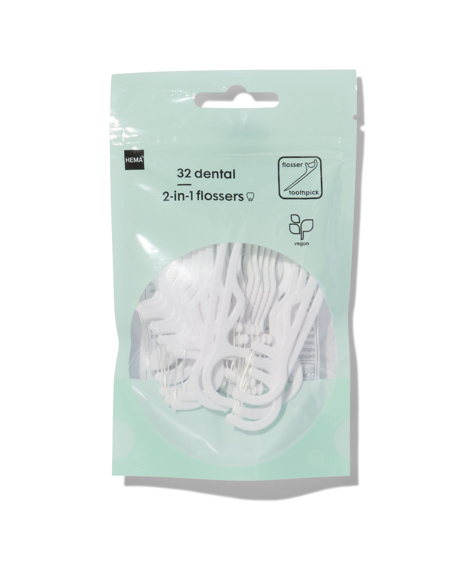 32 b&acirc;tonnets fil dentaire 2 en 1 - 11133380 - HEMA