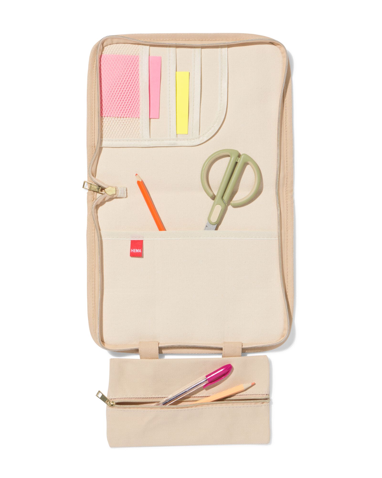 M&auml;ppchen 25 &times; 19 &times; 3 cm Organizer, beige - 14404005 - HEMA