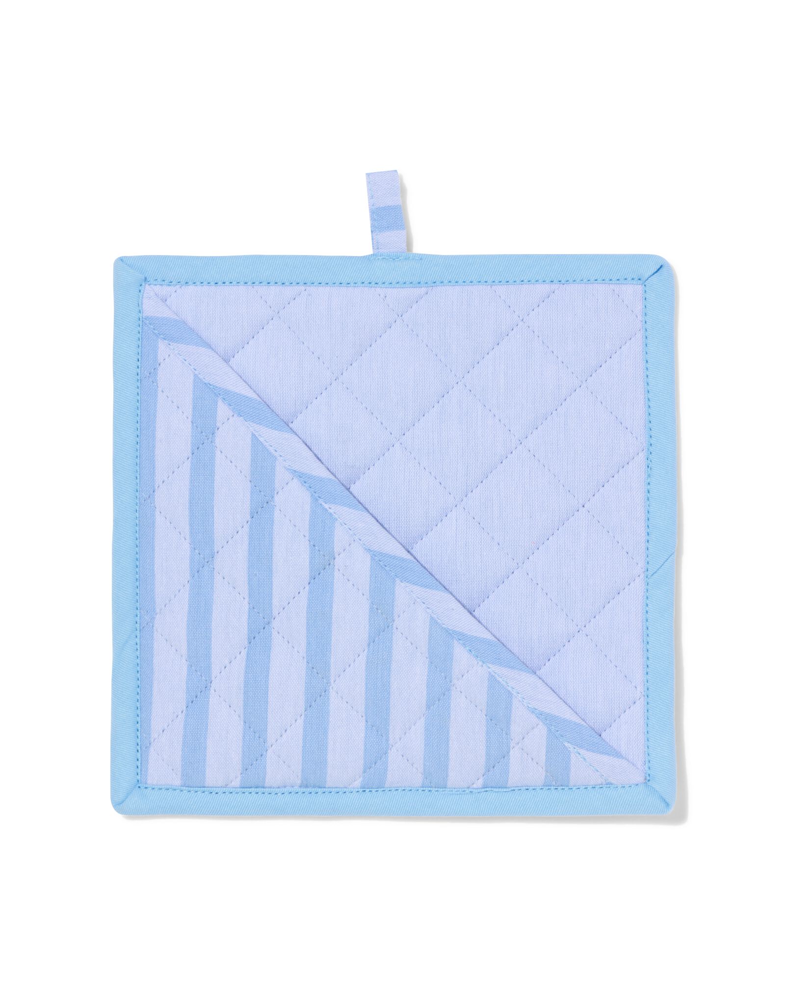 pannenlap 21x21cm katoen strepen blauw (blauw)