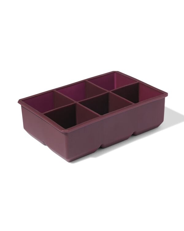 XL ijsklontenmaker 5x16.5x11cm rood - 41800175 - HEMA