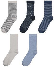 5 paires de chaussettes femme bleu bleu - 1000026996 - HEMA