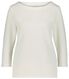 t-shirt femme relief blanc cassé XL - 36289660 - HEMA