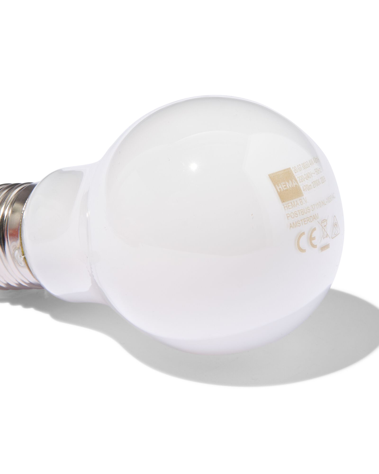 led poire verre givr&eacute; E27 2,9W 470lm - 20000074 - HEMA