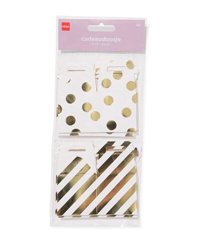 boîtes cadeaux pliables S or - 6 pièces - 14710304 - HEMA