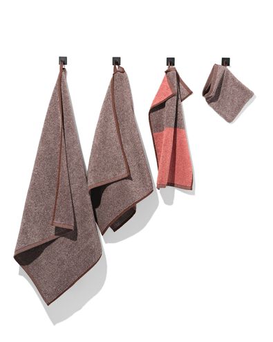 gant de toilette 16 x 21 cm de qualit&eacute; &eacute;paisse marron mouchet&eacute; - 5200272 - HEMA
