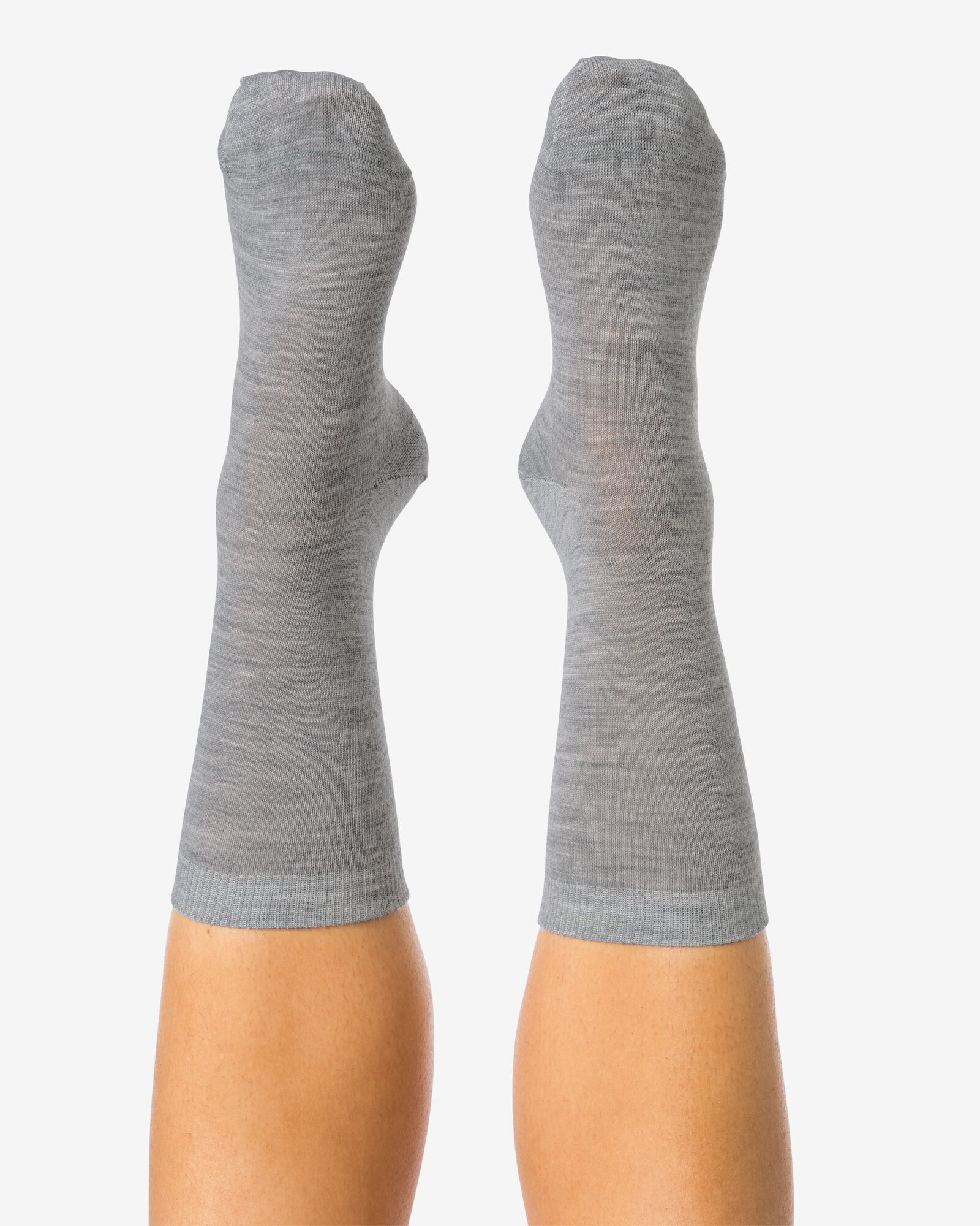 damessokken wol - 2 paar grijsmelange - 4223260GREYMELANGE - HEMA