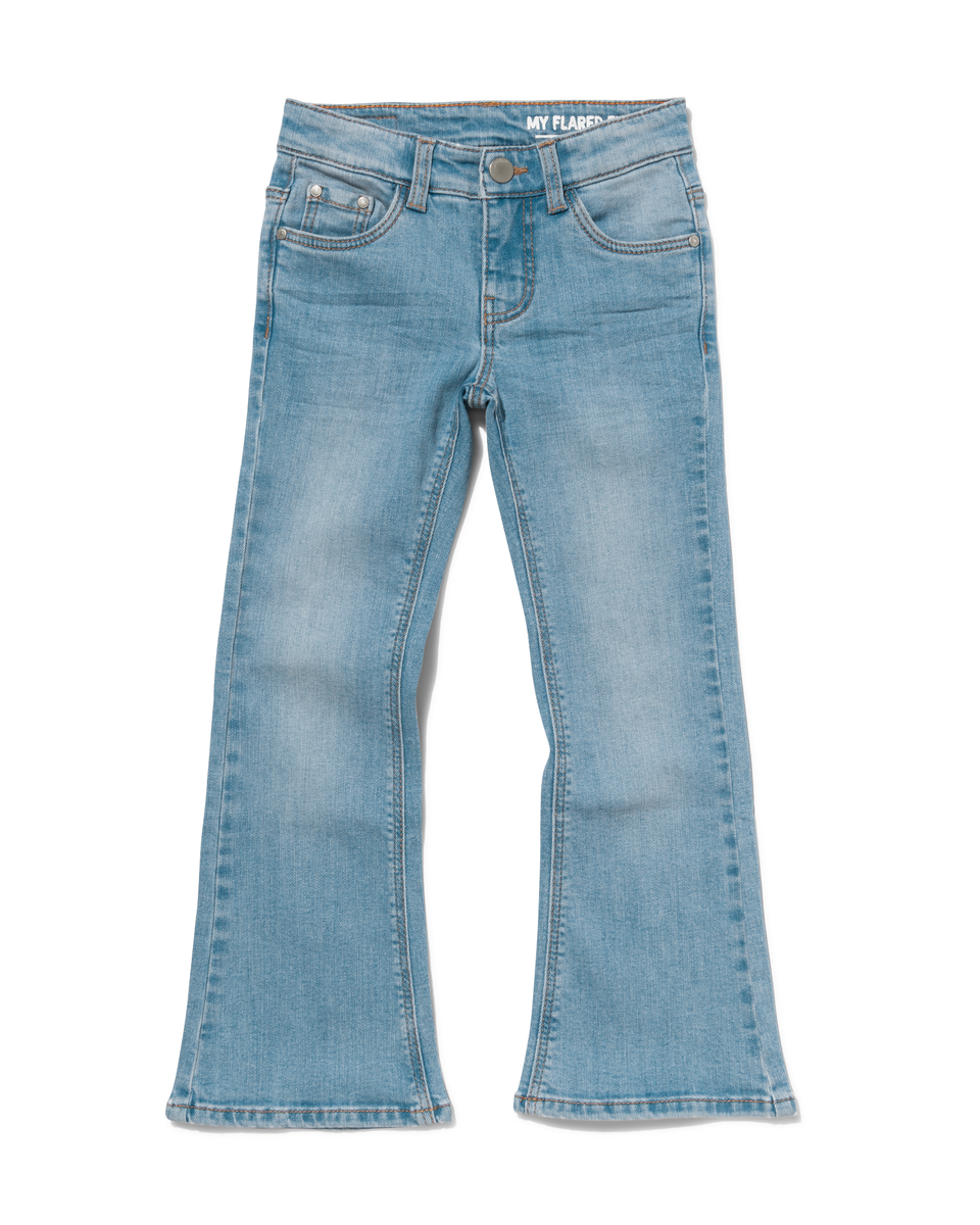 Kinder-Jeans, ausgestelltes Bein hellblau hellblau - 1000029676 - HEMA
