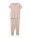 pyjama femme en coton naturel S - 23400306 - HEMA