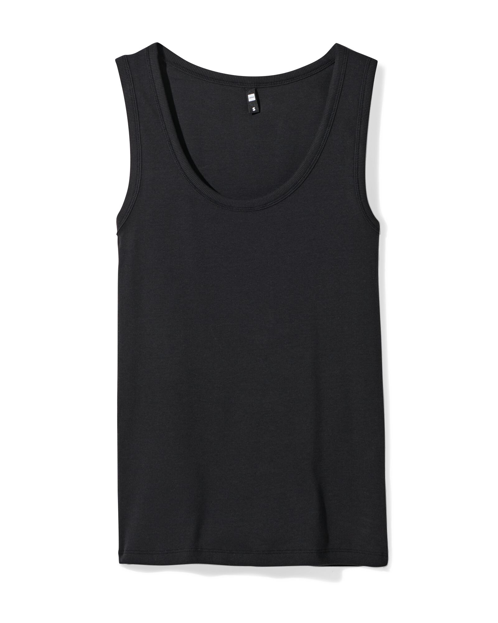 Damen-Top Anouk, Feinripp schwarz schwarz - 1000031337 - HEMA