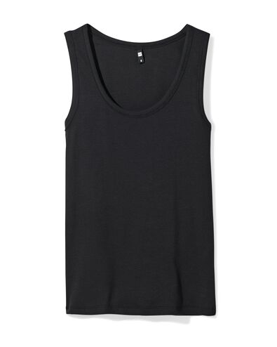 Damen-Top Anouk, Feinripp schwarz schwarz - 1000031337 - HEMA