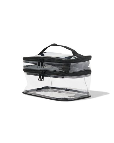 beautycase met organizer transparant 17x25x15 - 11890621 - HEMA