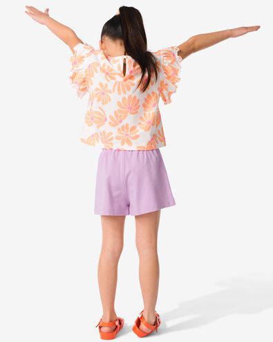kinder kledingset t-shirt en short katoen roze 122/128 - 30861483 - HEMA
