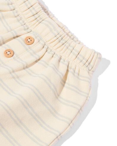 newborn broek strepen ecru ecru - 33446520ECRU - HEMA