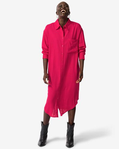 Damenkleid Lizzy, Leinen rosa - 36290275PINK - HEMA