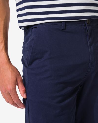heren chino short donkerblauw donkerblauw - 2114470DARKBLUE - HEMA