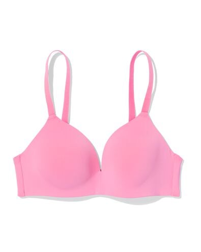 voorgevormde bh zonder beugel micro roze - 21805700PINK - HEMA
