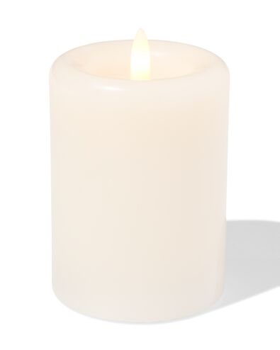 bougie led ⌀7,5x10cm ivoire - 13550142 - HEMA