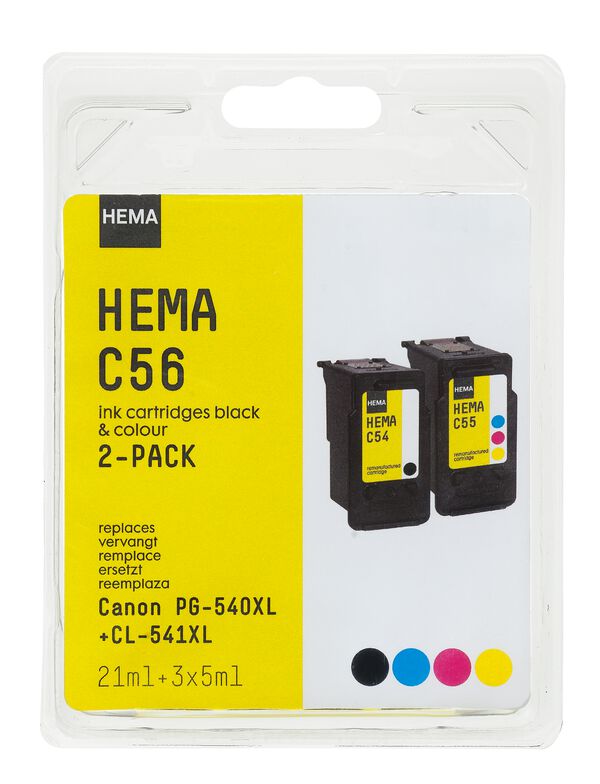 C56 vervangt de Canon PG-540XL + CL-541XL - 38320003 - HEMA